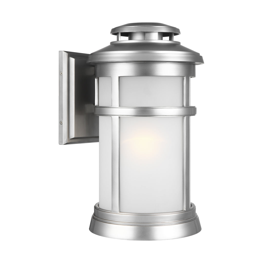 Newport One Light Outdoor Wall Lantern in Painted Brushed Steel - available from The Lighting Shoppe, trusted by Canadian homeowners