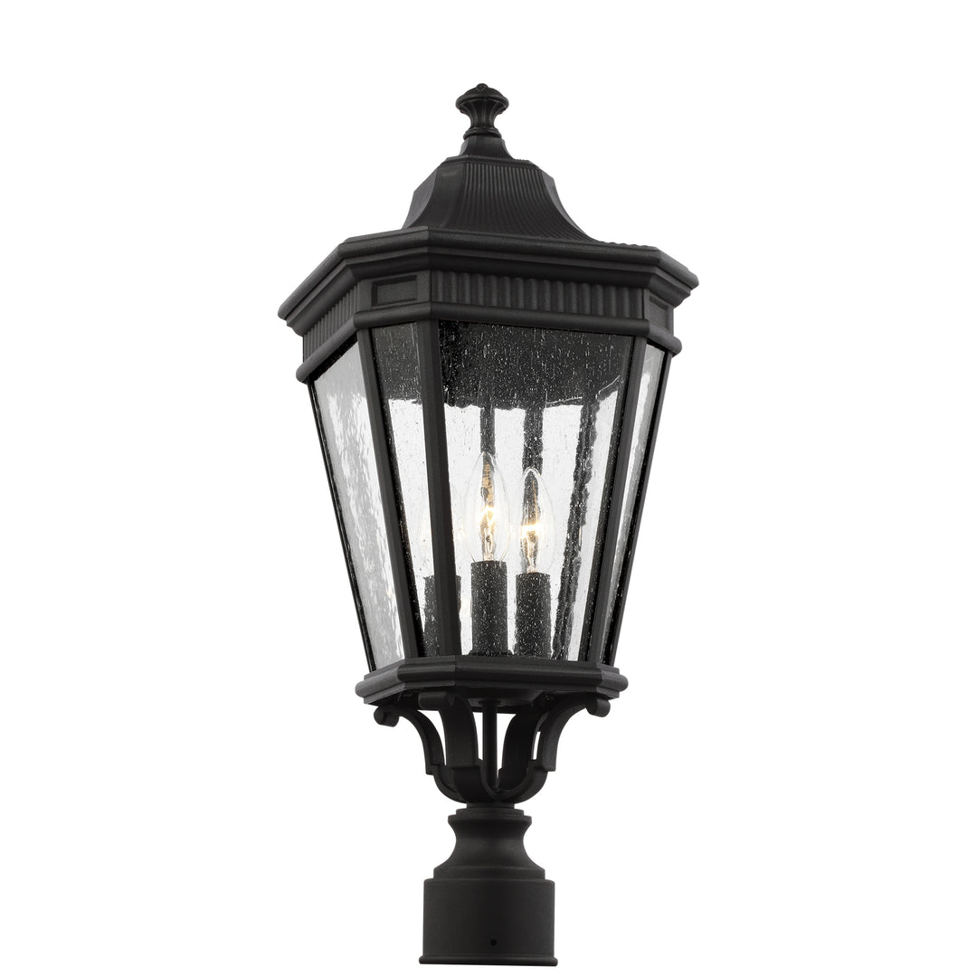 Cotswold Lane Three Light Outdoor Post Lantern in Black - available from The Lighting Shoppe, trusted by Canadian homeowners