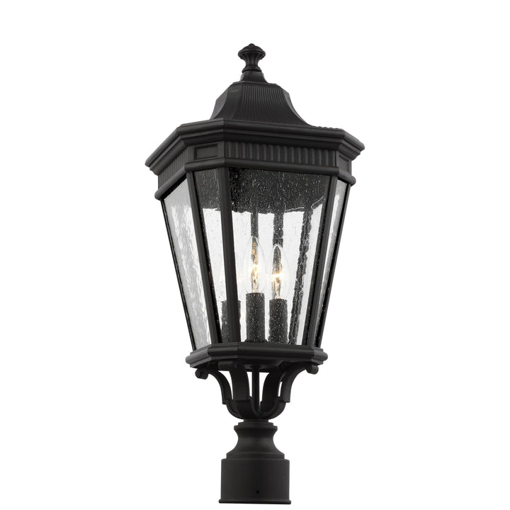 Cotswold Lane Three Light Outdoor Post Lantern in Black - available from The Lighting Shoppe, trusted by Canadian homeowners