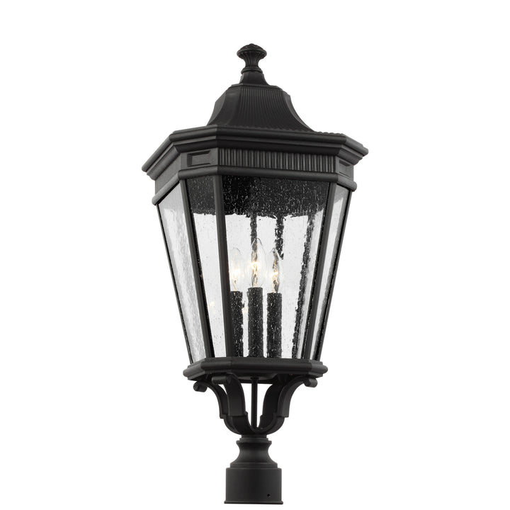 Cotswold Lane Three Light Outdoor Post Lantern in Black - available from The Lighting Shoppe, trusted by Canadian homeowners