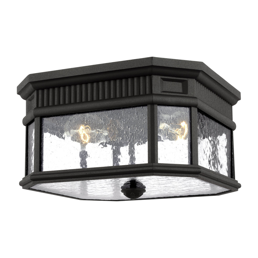 Generation Lighting Canada - OL5433BK - Two Light Outdoor Flush Mount - Cotswold Lane - Black