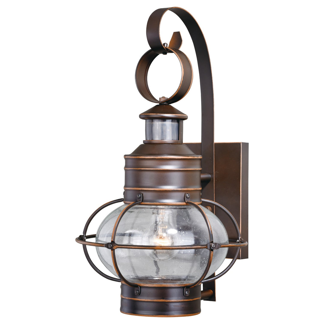 Chatham One Light Motion Sensor Outdoor Wall Light in Burnished Bronze