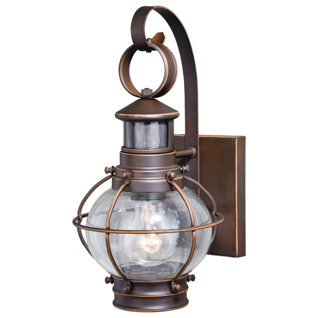 Chatham One Light Motion Sensor Outdoor Wall Light in Burnished Bronze