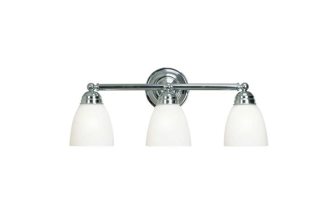 Three Light Bath in Polished Chrome - available from The Lighting Shoppe, trusted by Canadian homeowners