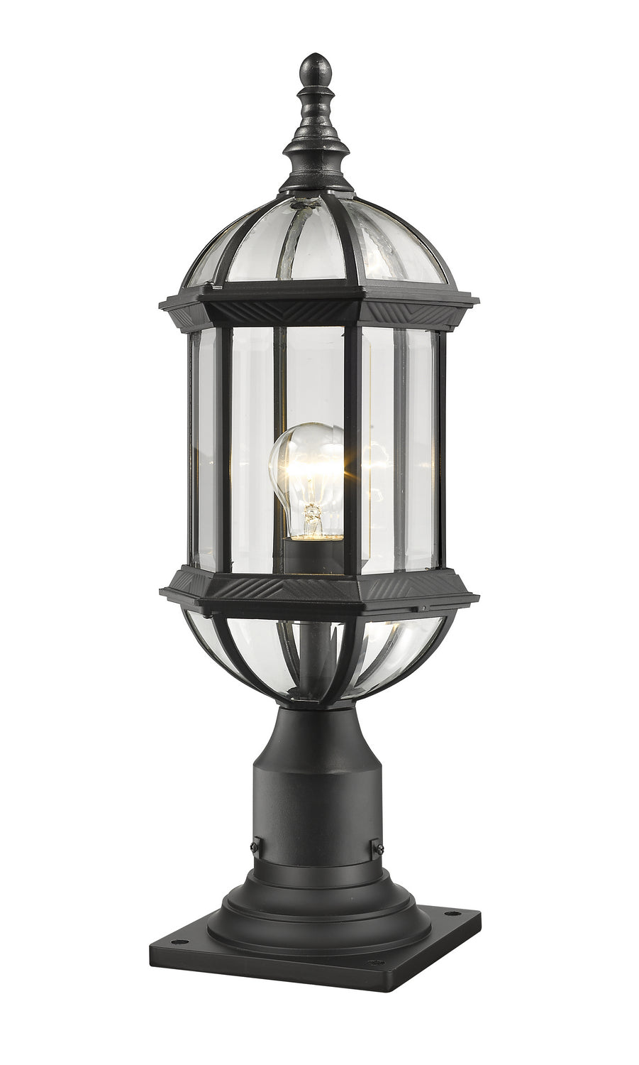 Annex One Light Outdoor Pier Mounted Fixture in Black - available from The Lighting Shoppe, trusted by Canadian homeowners