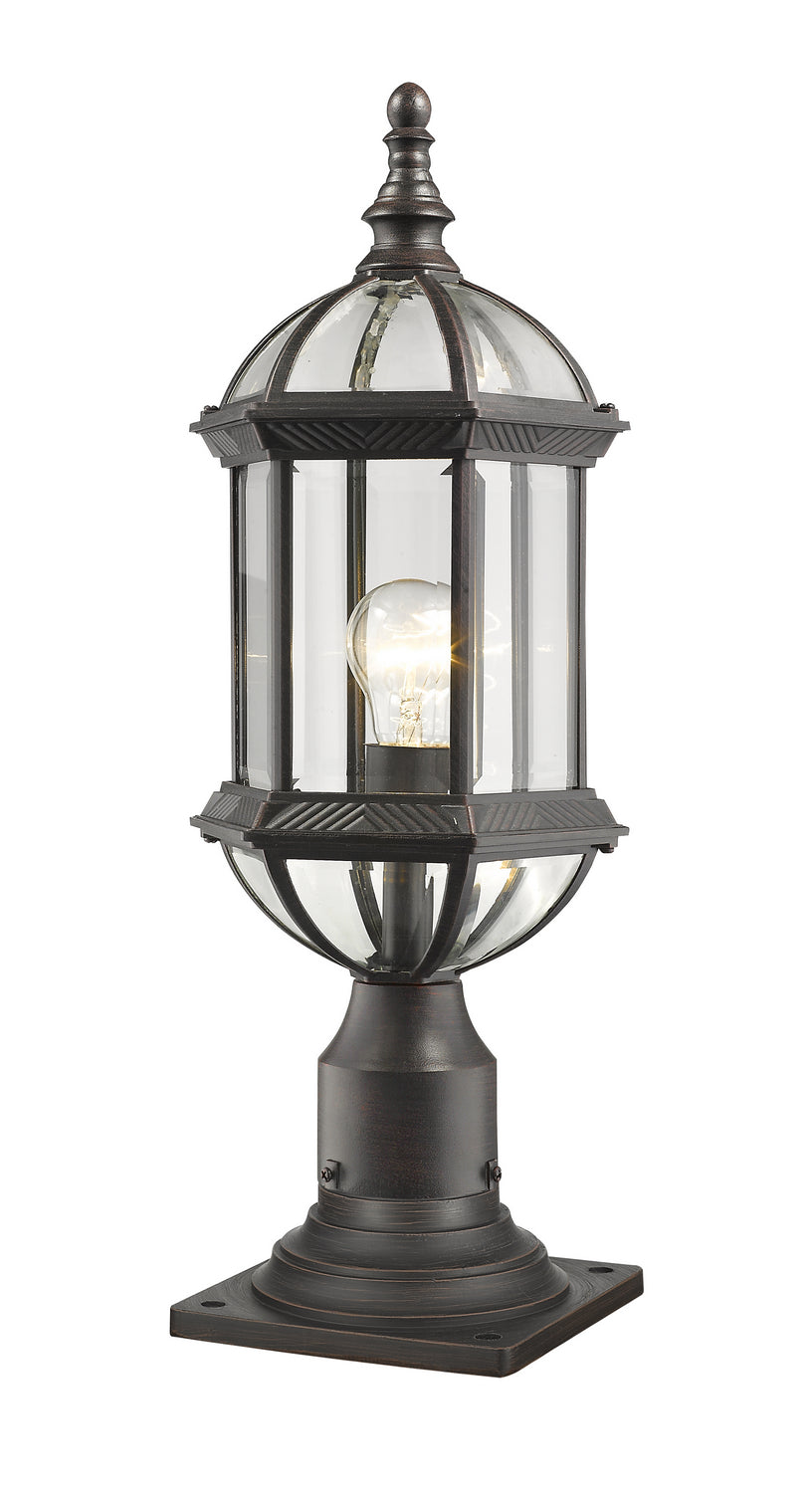Annex One Light Outdoor Pier Mounted Fixture in Rust - available from The Lighting Shoppe, trusted by Canadian homeowners