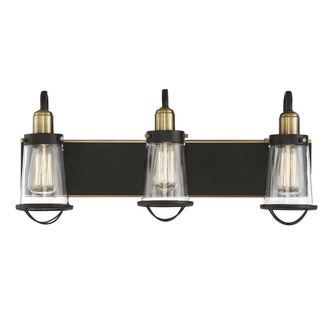 Savoy House - 8-1780-3-79 - Three Light Bath Bar - Lansing - English Bronze/Warm Brass