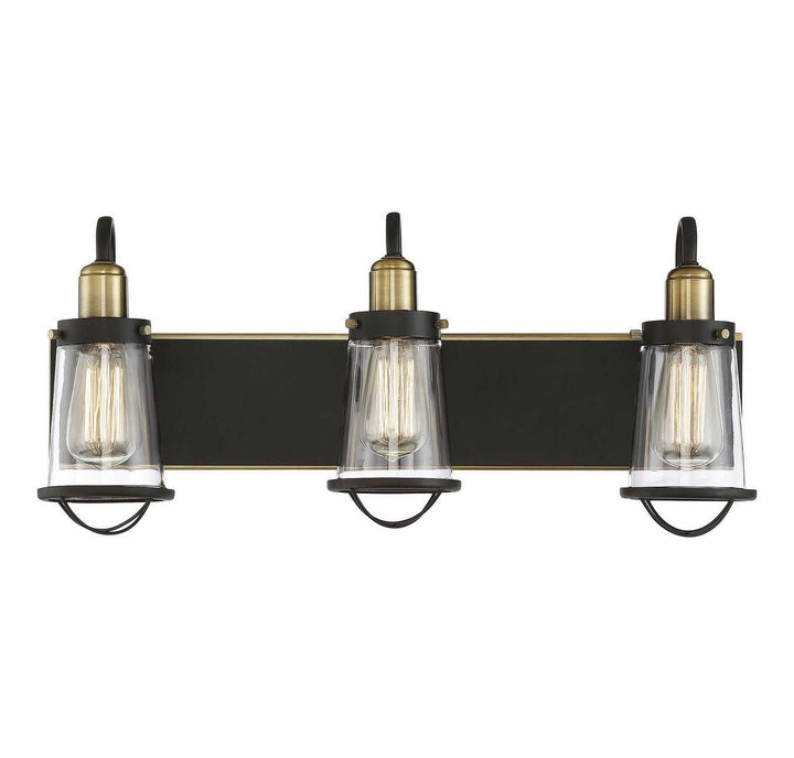 Savoy House - 8-1780-3-79 - Three Light Bath Bar - Lansing - English Bronze/Warm Brass