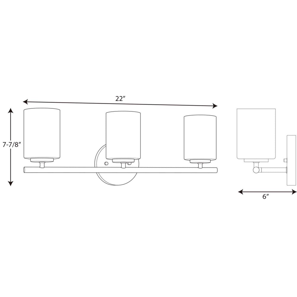 Progress Canada - P2159-31 - Three Light Bath Bracket - Replay - Black