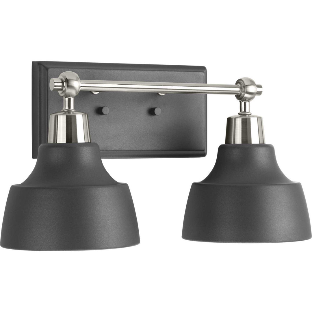 Bramlett Two Light Bath in Brushed Nickel - available from The Lighting Shoppe, trusted by Canadian homeowners