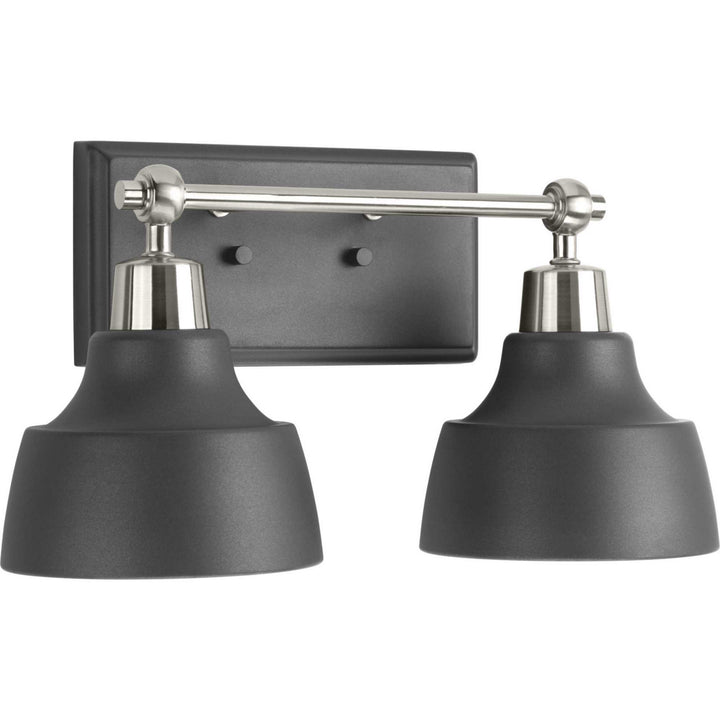 Bramlett Two Light Bath in Brushed Nickel - available from The Lighting Shoppe, trusted by Canadian homeowners