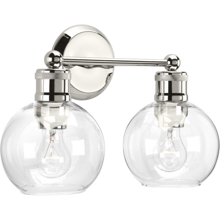Hansford Two Light Bath in Polished Nickel - available from The Lighting Shoppe, trusted by Canadian homeowners