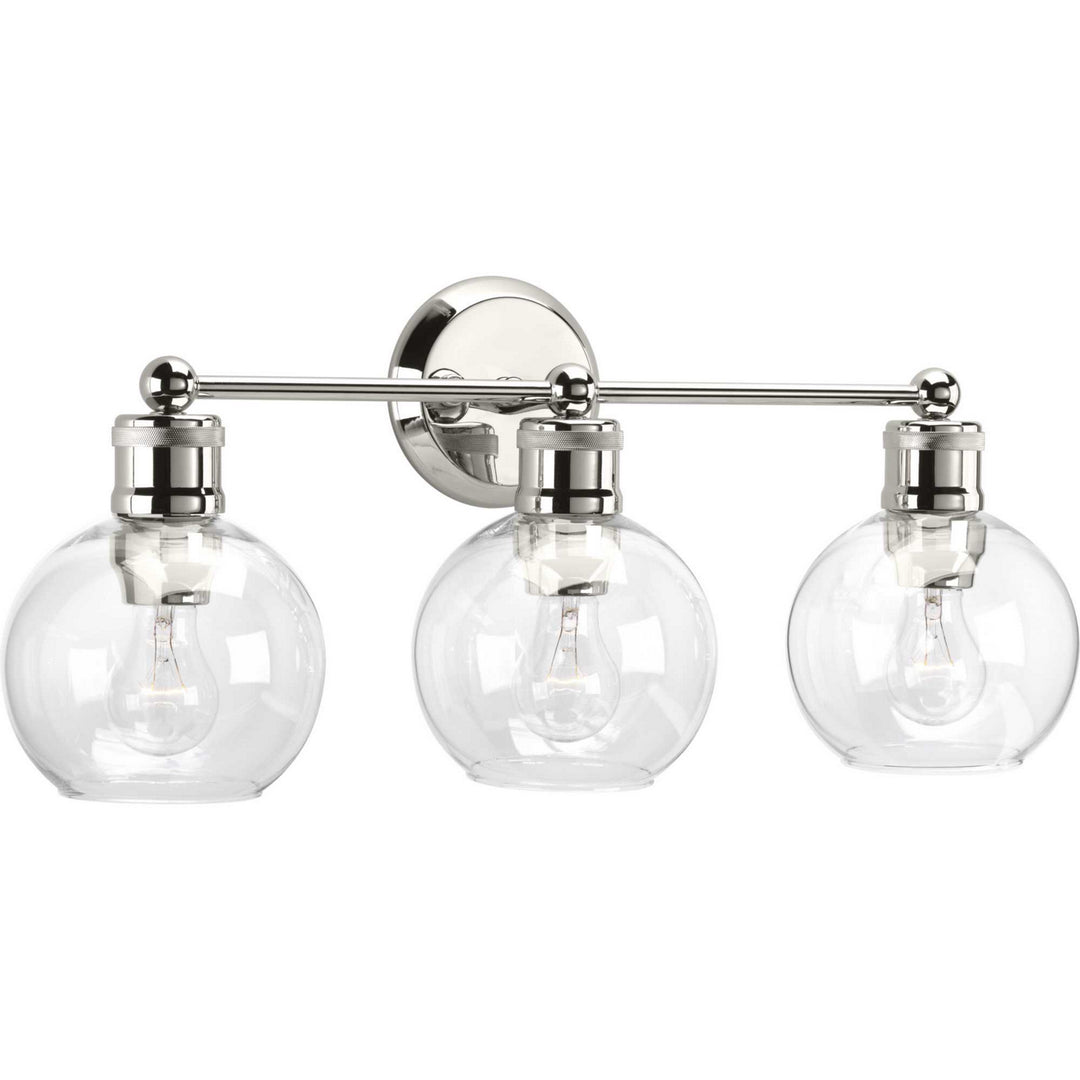 Hansford Three Light Bath in Polished Nickel - available from The Lighting Shoppe, trusted by Canadian homeowners