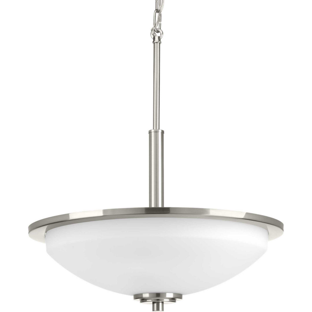 Replay Three Light inverted pendant in Brushed Nickel - available from The Lighting Shoppe, trusted by Canadian homeowners