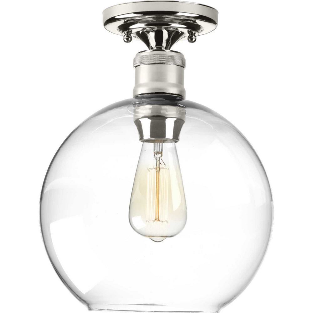 Progress Canada - P350046-104 - One Light Flush Mount - Hansford - Polished Nickel