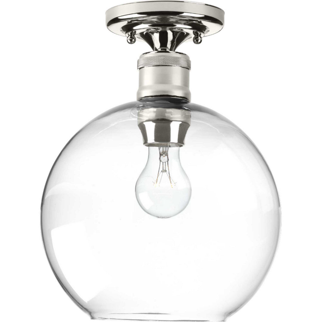 Progress Canada - P350046-104 - One Light Flush Mount - Hansford - Polished Nickel