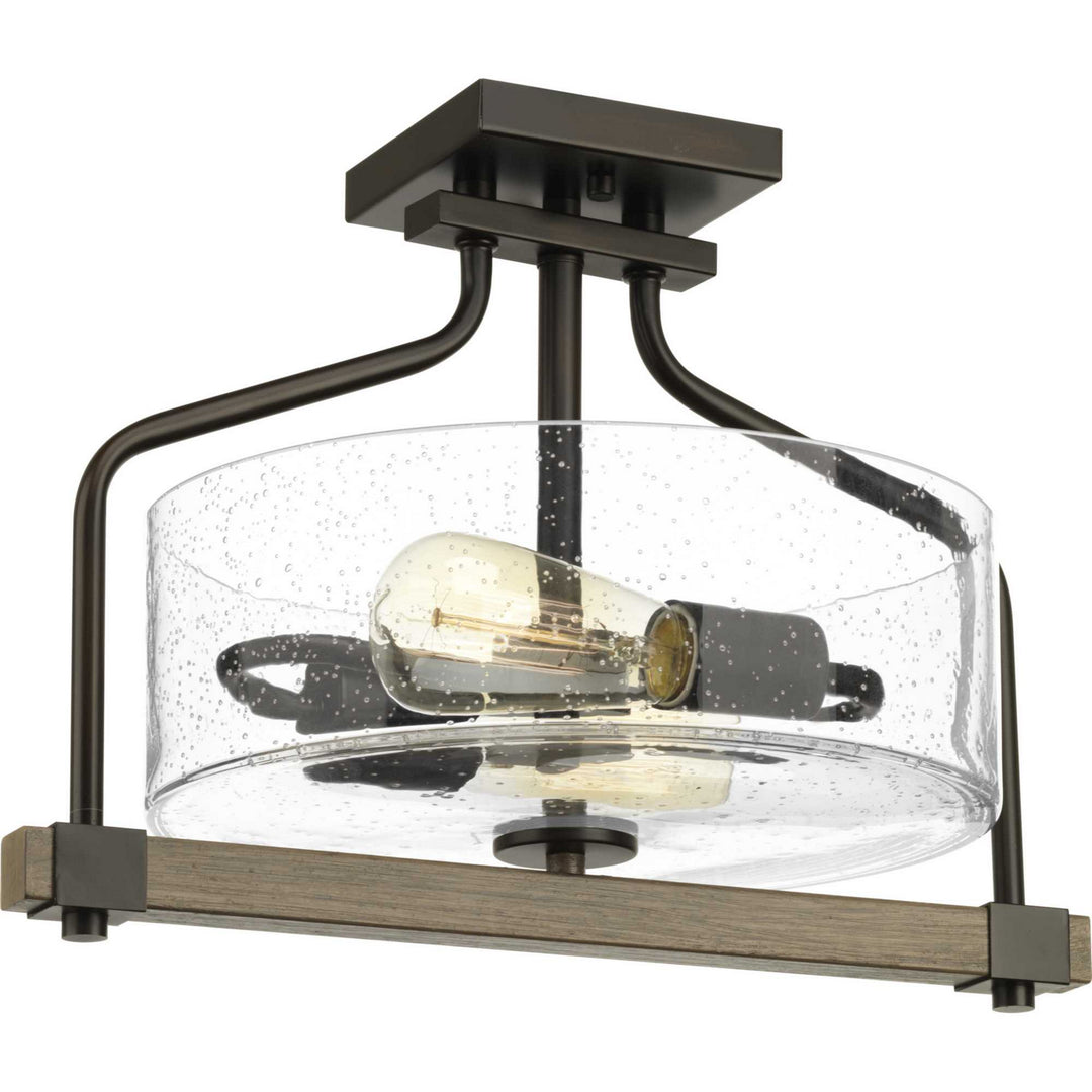 Progress Canada - P350059-020 - Two light Semi-Flush Mount - Barnes Mill - Antique Bronze