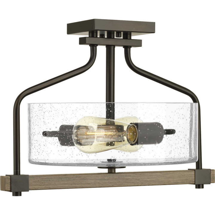 Progress Canada - P350059-020 - Two light Semi-Flush Mount - Barnes Mill - Antique Bronze