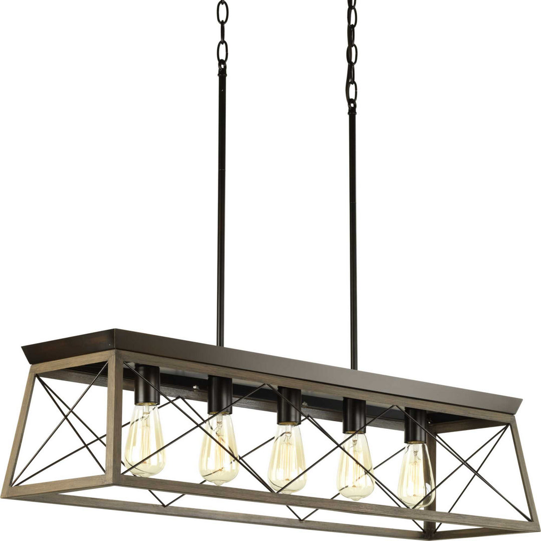 Progress Canada - P400048-020 - Five Light Linear Chandelier - Briarwood - Antique Bronze