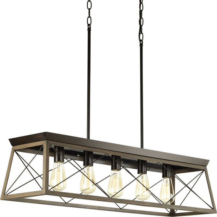 Progress Canada - P400048-020 - Five Light Linear Chandelier - Briarwood - Antique Bronze