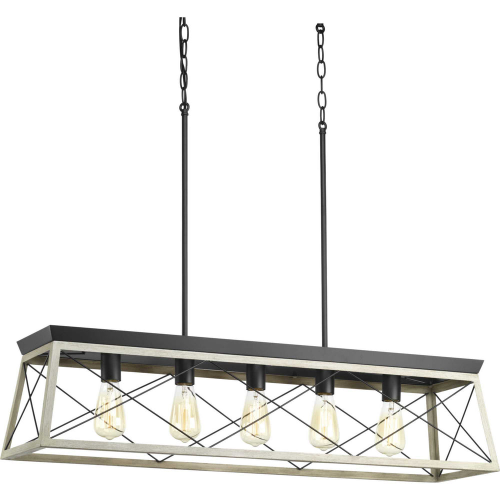 Progress Canada - P400048-143 - Five Light Linear Chandelier - Briarwood - Graphite