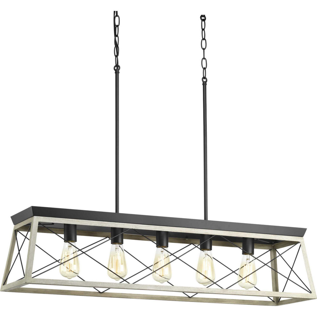 Progress Canada - P400048-143 - Five Light Linear Chandelier - Briarwood - Graphite