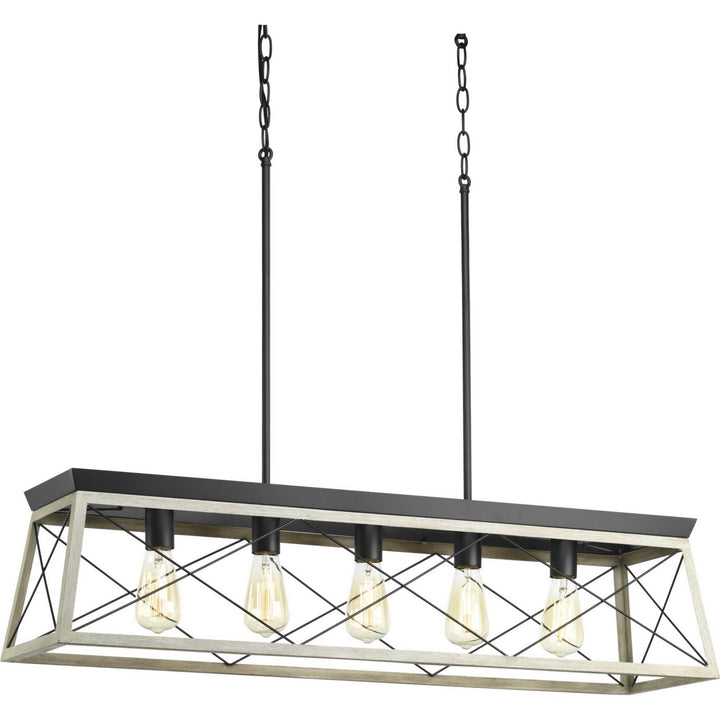 Progress Canada - P400048-143 - Five Light Linear Chandelier - Briarwood - Graphite