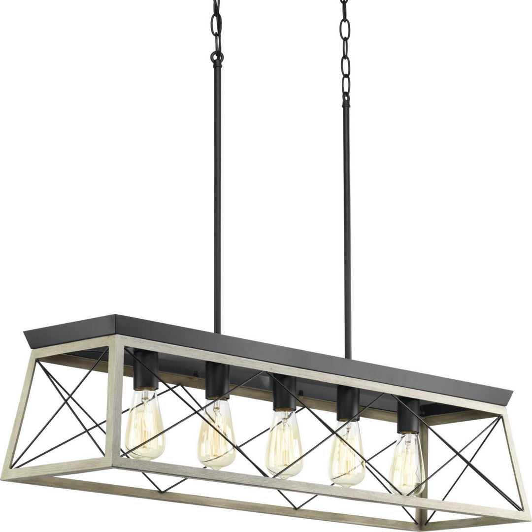 Briarwood Five Light Linear Chandelier in Graphite - available from The Lighting Shoppe, trusted by Canadian homeowners