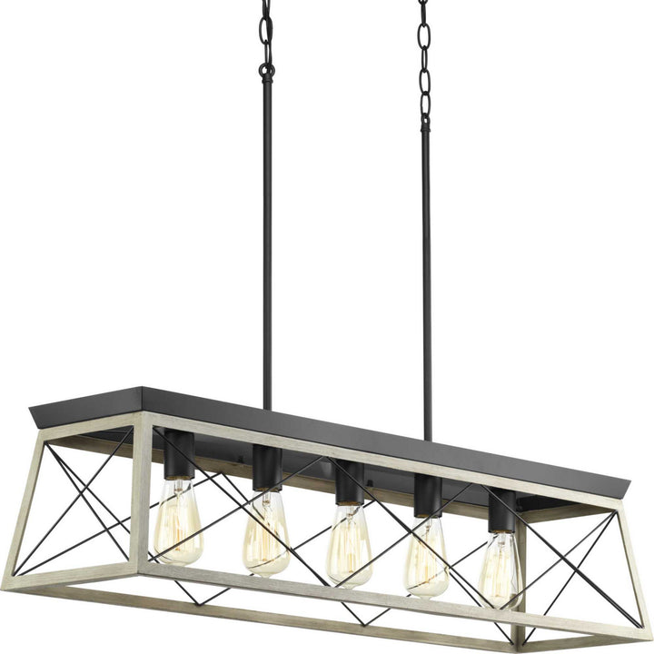 Briarwood Five Light Linear Chandelier in Graphite - available from The Lighting Shoppe, trusted by Canadian homeowners