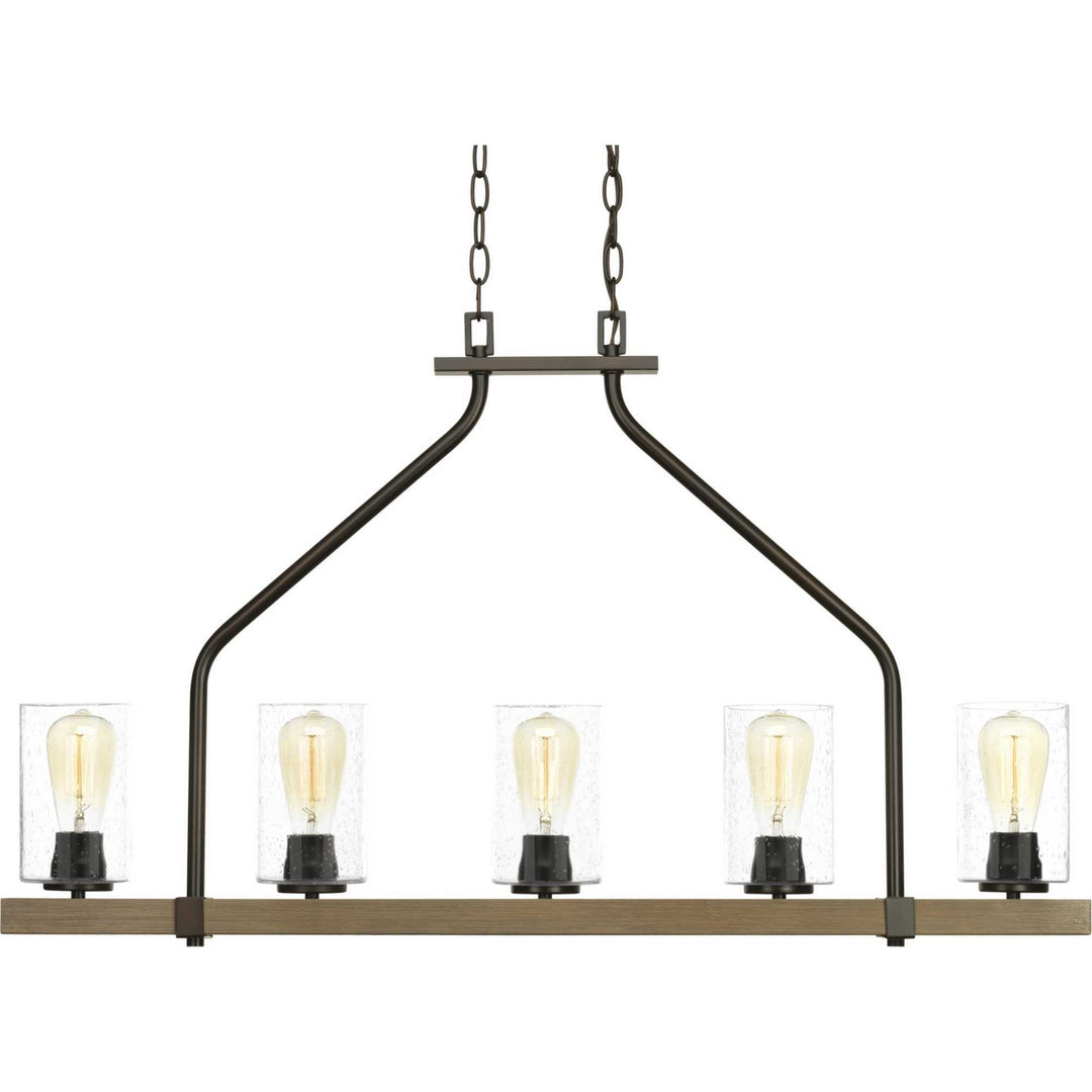 Progress Canada - P400055-020 - Five Light Linear Chandelier - Barnes Mill - Antique Bronze
