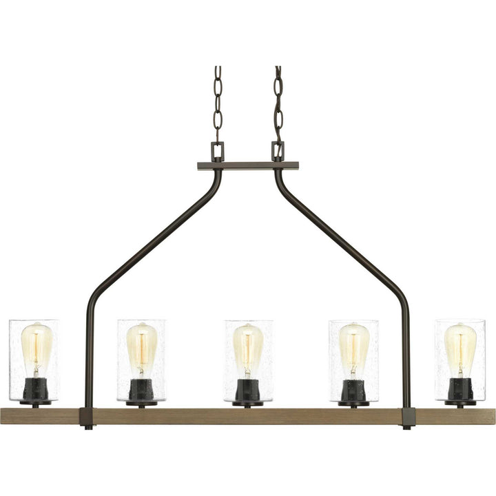 Progress Canada - P400055-020 - Five Light Linear Chandelier - Barnes Mill - Antique Bronze