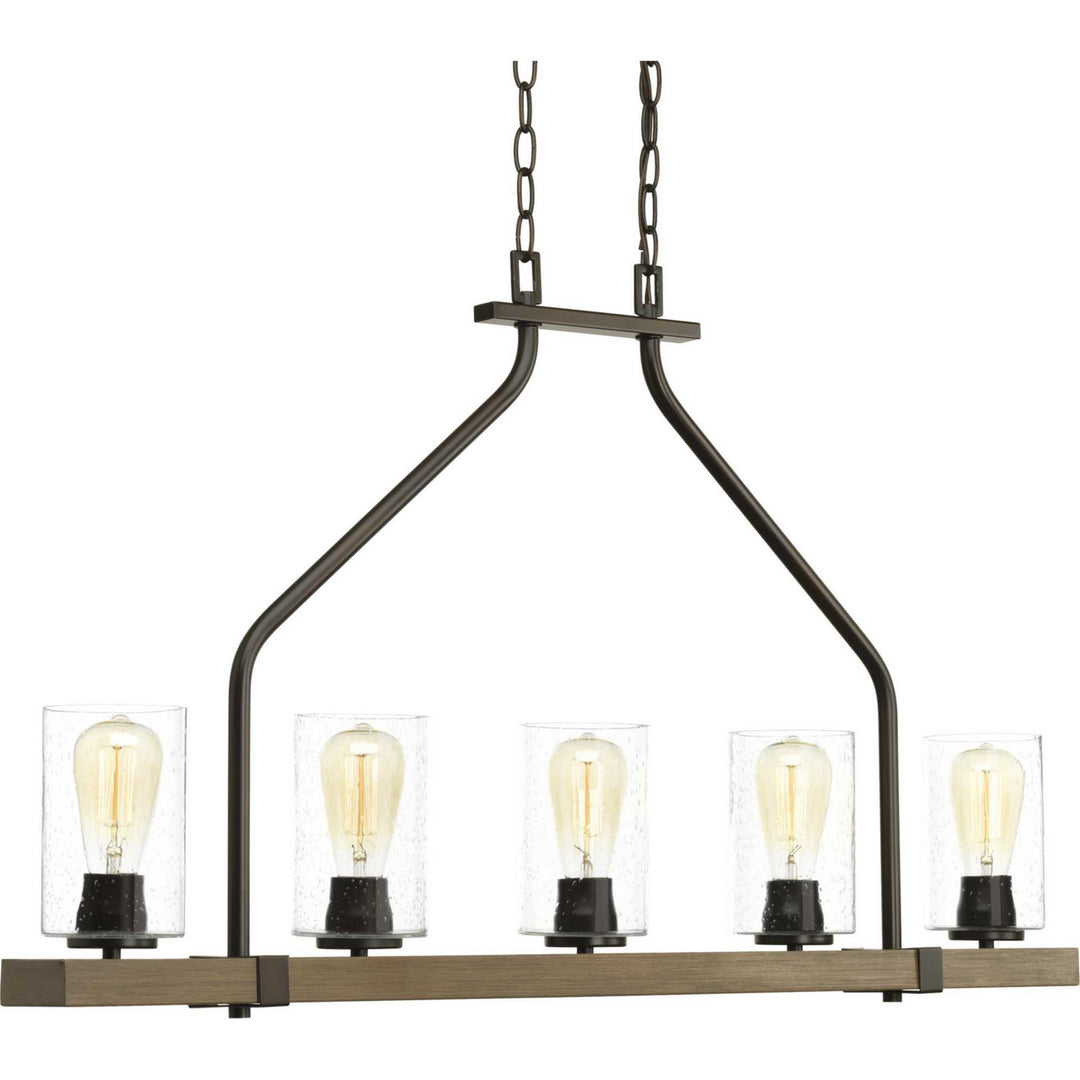 Progress Canada - P400055-020 - Five Light Linear Chandelier - Barnes Mill - Antique Bronze