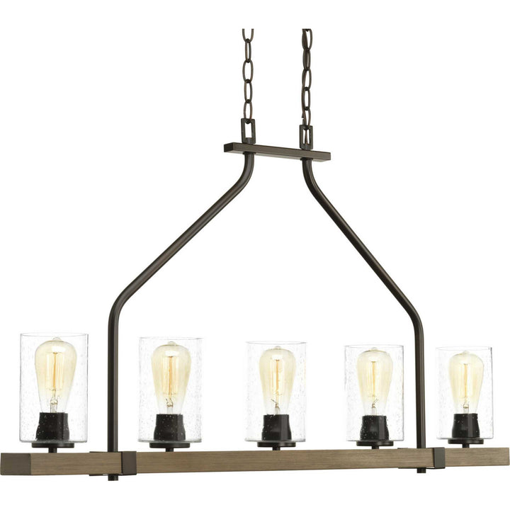 Progress Canada - P400055-020 - Five Light Linear Chandelier - Barnes Mill - Antique Bronze