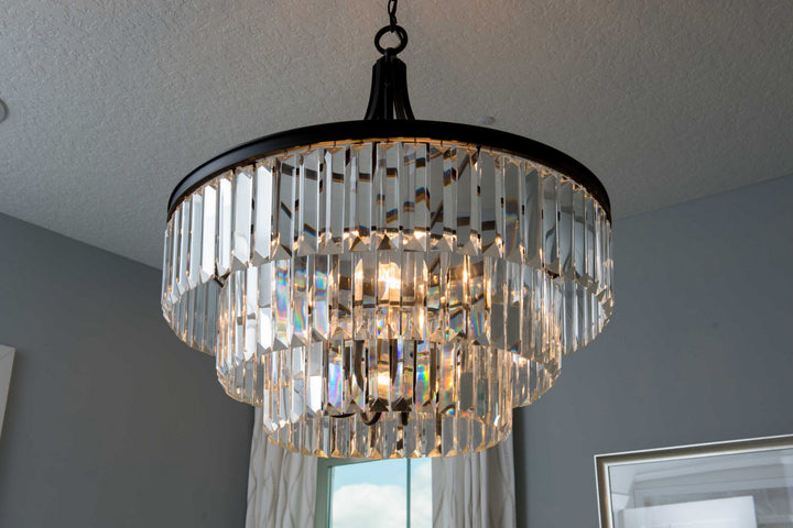 Progress Canada - P5346-20 - Six Light Pendant - Glimmer - Antique Bronze