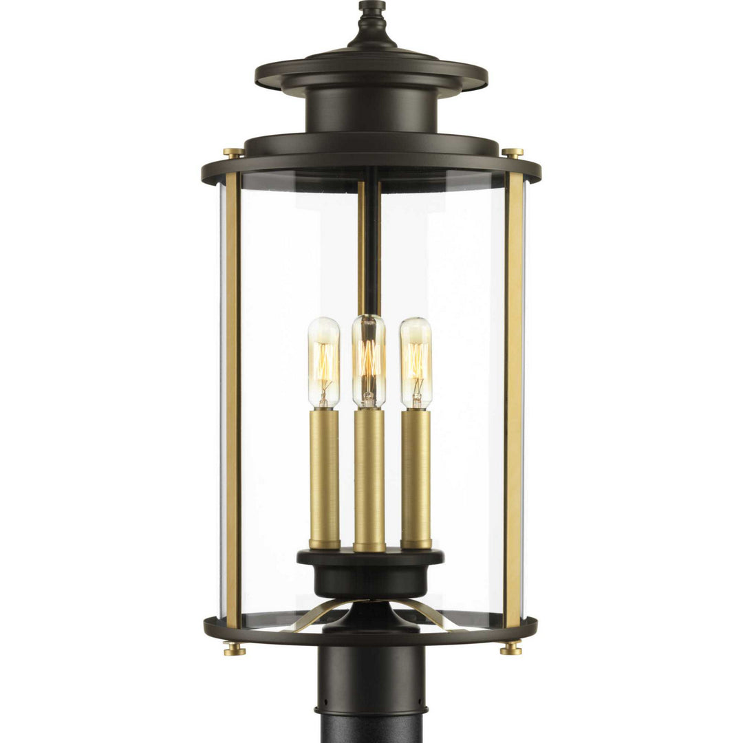 Squire Three Light Post Lantern in Antique Bronze - available from The Lighting Shoppe, trusted by Canadian homeowners