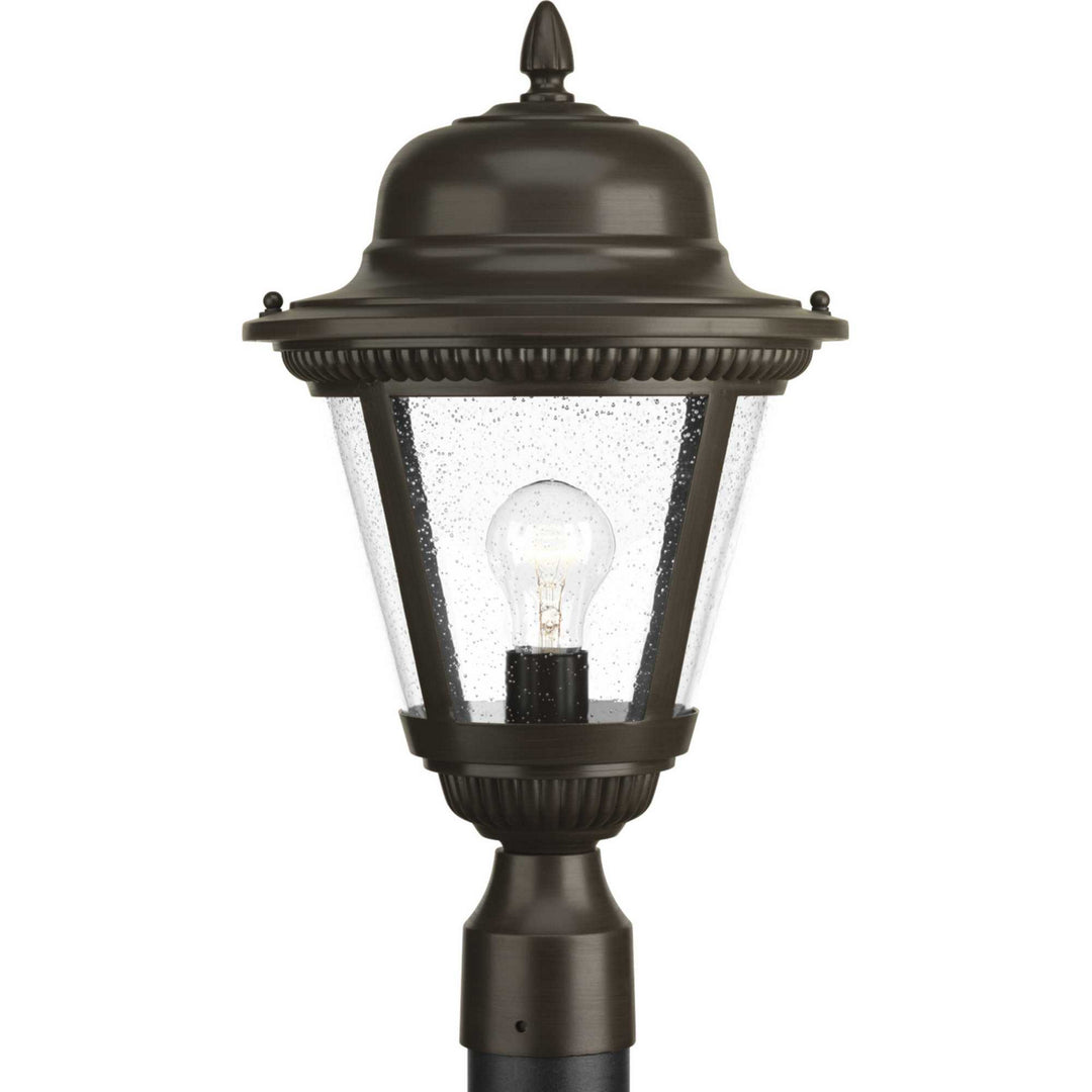 Westport One Light Post Lantern in Antique Bronze - available from The Lighting Shoppe, trusted by Canadian homeowners