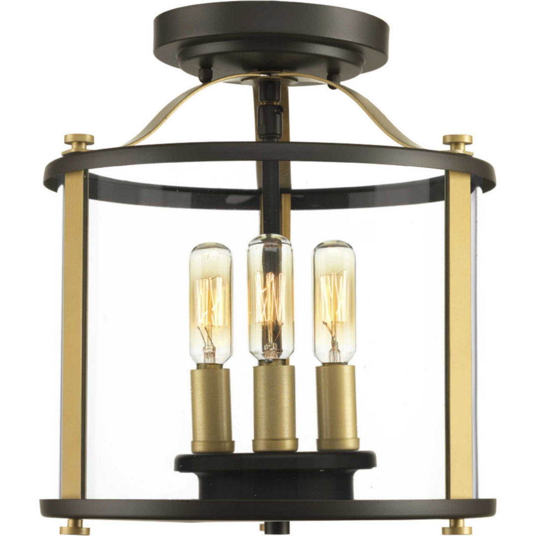 Progress Canada - P550011-020 - Three Light Semi-Flush convertible - Squire - Antique Bronze
