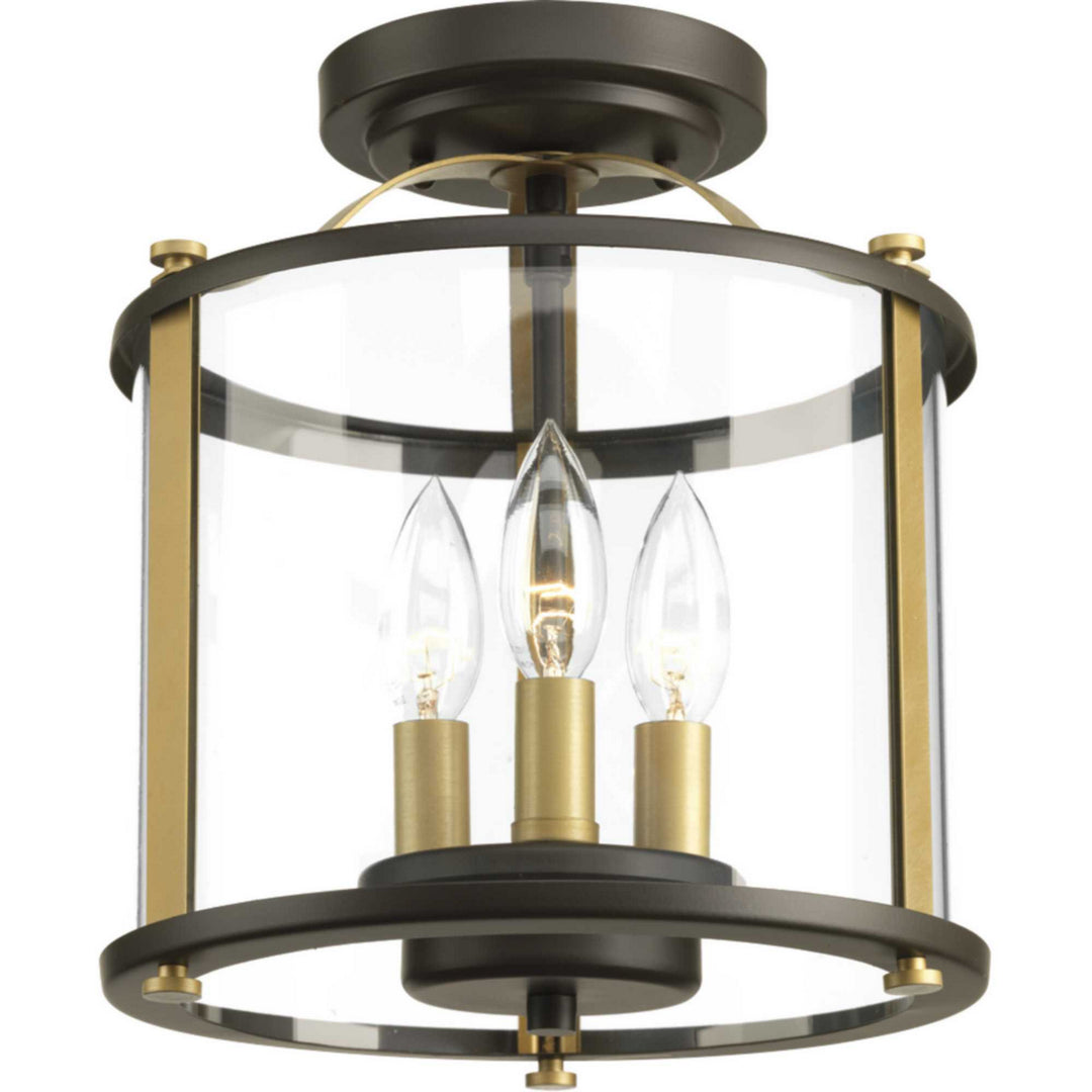 Progress Canada - P550011-020 - Three Light Semi-Flush convertible - Squire - Antique Bronze