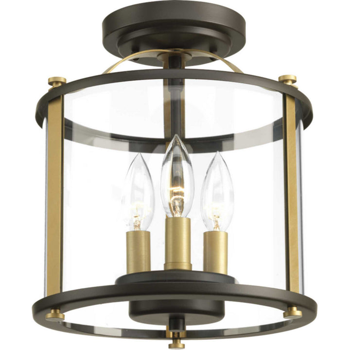 Progress Canada - P550011-020 - Three Light Semi-Flush convertible - Squire - Antique Bronze
