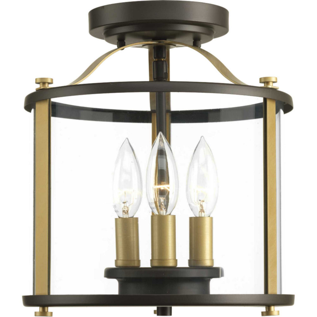 Progress Canada - P550011-020 - Three Light Semi-Flush convertible - Squire - Antique Bronze