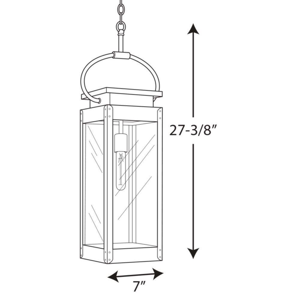 Progress Canada - P550018-135 - One Light Hanging Lantern - Union Square - Stainless Steel