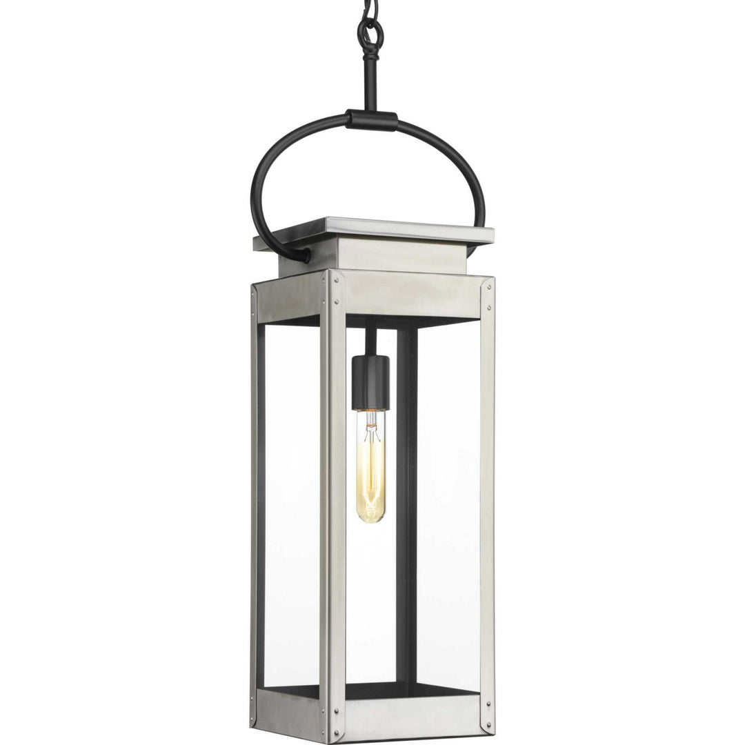 Union Square One Light Hanging Lantern in Stainless Steel - available from The Lighting Shoppe, trusted by Canadian homeowners