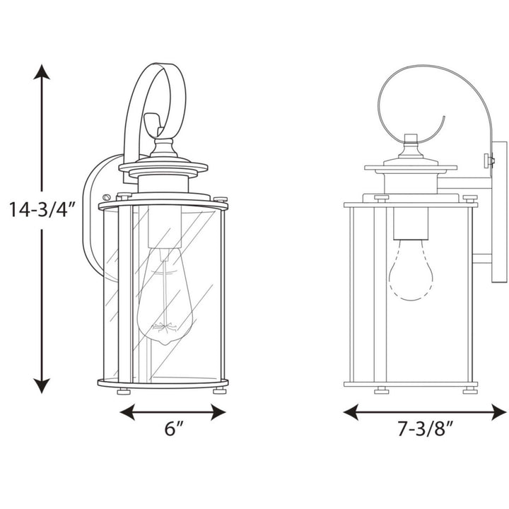 Progress Canada - P560036-031 - One Light Wall Lantern - Squire - Black