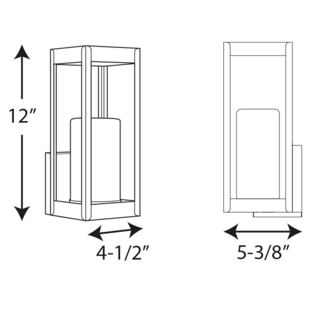 Progress Canada - P560039-031 - One Light Wall Lantern - Patewood - Black