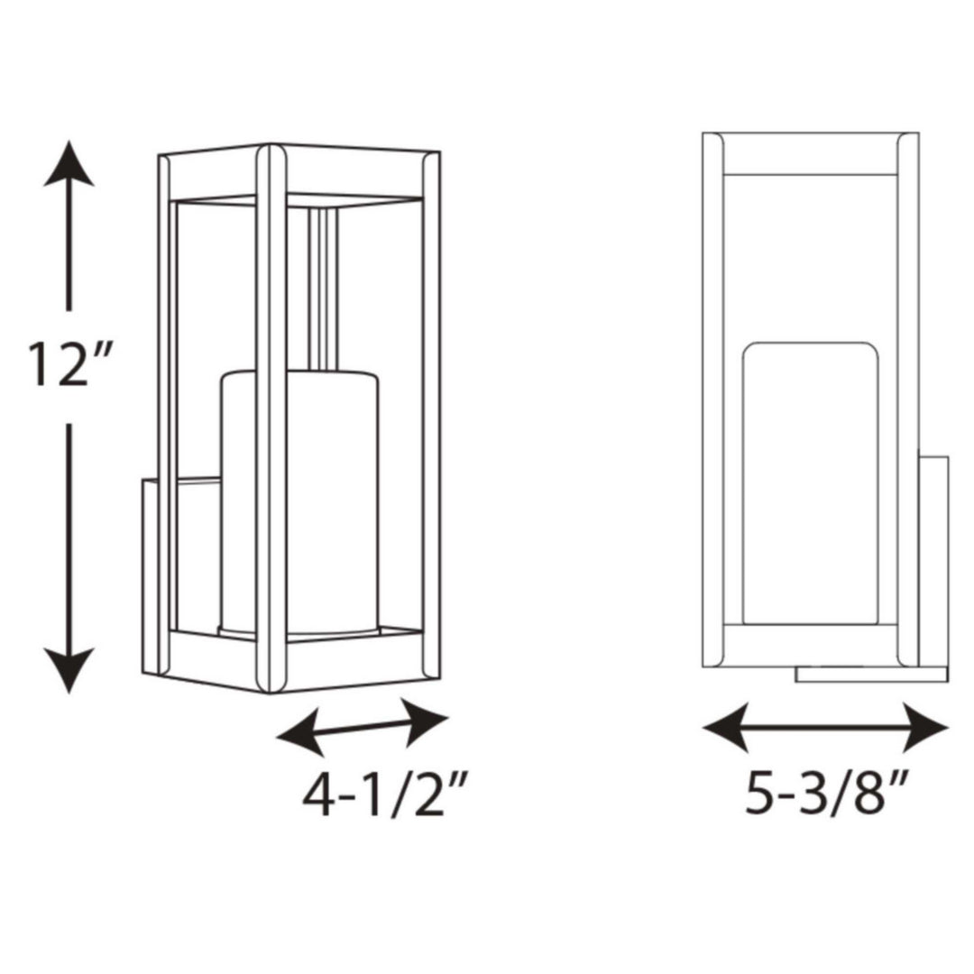 Progress Canada - P560039-031 - One Light Wall Lantern - Patewood - Black