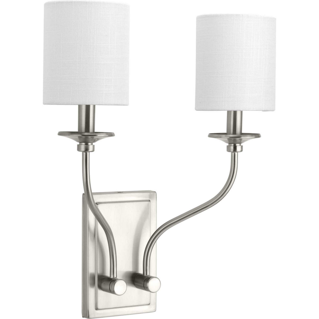 Bonita Two Light Wall Sconce in Brushed Nickel - available from The Lighting Shoppe, trusted by Canadian homeowners