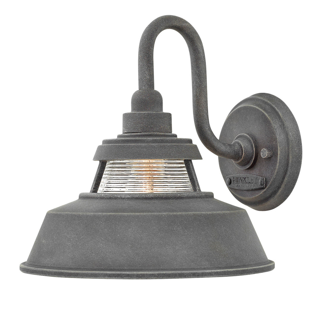 Troyer LED Wall Mount in Aged Zinc - available from The Lighting Shoppe, trusted by Canadian homeowners