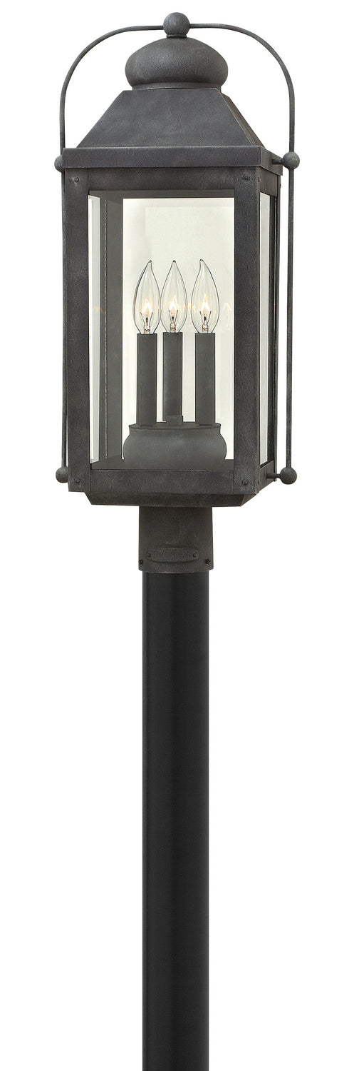 Anchorage LED Post Top or Pier Mount Lantern in Aged Zinc - available from The Lighting Shoppe, trusted by Canadian homeowners