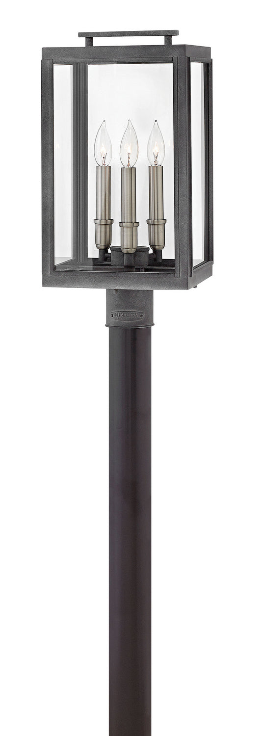Sutcliffe LED Post Top or Pier Mount Lantern in Aged Zinc - available from The Lighting Shoppe, trusted by Canadian homeowners