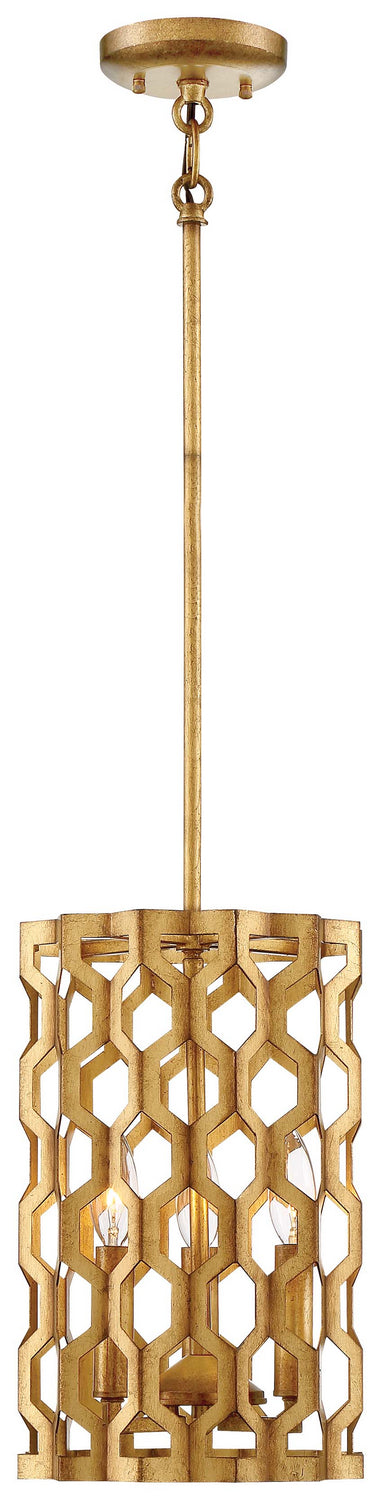Coronade Three Light Mini Pendant in Pandora Gold Leaf - available from The Lighting Shoppe, trusted by Canadian homeowners